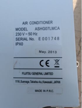 MOTEUR SPLIT  ASHG07LMCA   FUJITSU